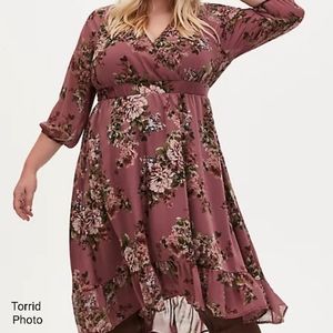 TORRID Floral Chiffon Dress